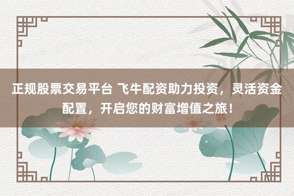 正规股票交易平台 飞牛配资助力投资，灵活资金配置，开启您的财富增值之旅！