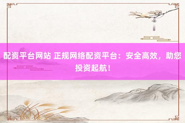 配资平台网站 正规网络配资平台：安全高效，助您投资起航！