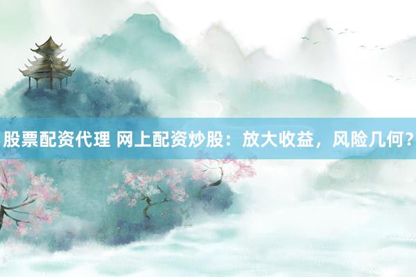 股票配资代理 网上配资炒股：放大收益，风险几何？