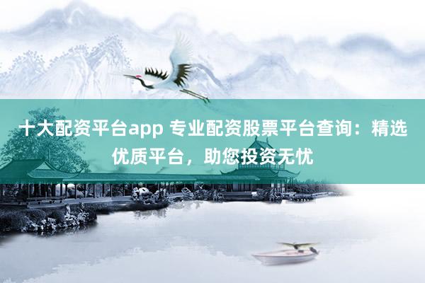 十大配资平台app 专业配资股票平台查询：精选优质平台，助您投资无忧