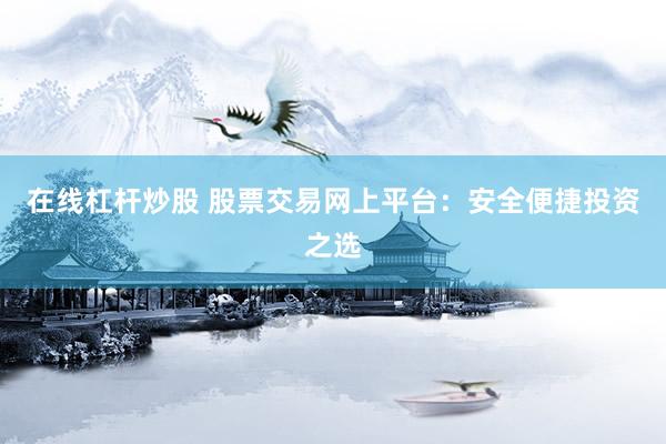 在线杠杆炒股 股票交易网上平台：安全便捷投资之选