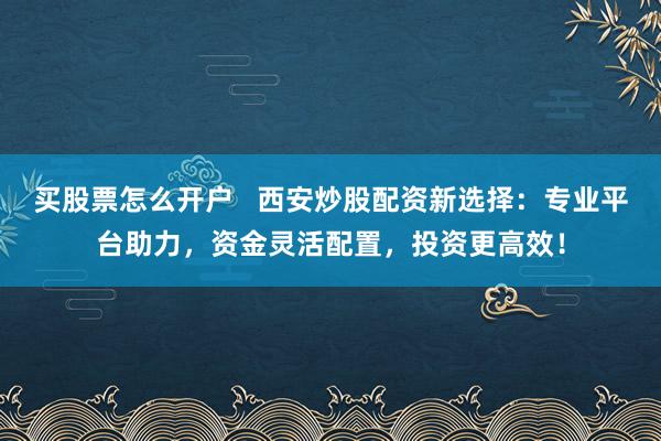 买股票怎么开户   西安炒股配资新选择：专业平台助力，资金灵活配置，投资更高效！