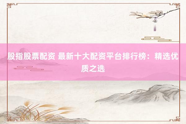 股指股票配资 最新十大配资平台排行榜：精选优质之选