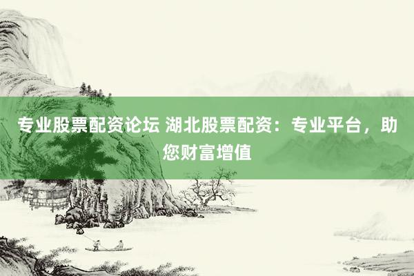 专业股票配资论坛 湖北股票配资:专业平台,助您财富增值